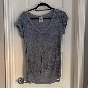 Distressed, burnout tee in Navy